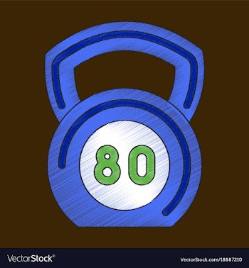 Flat shading style icon weight vector image