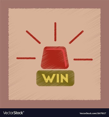 Flat shading style icon win lamp vector image