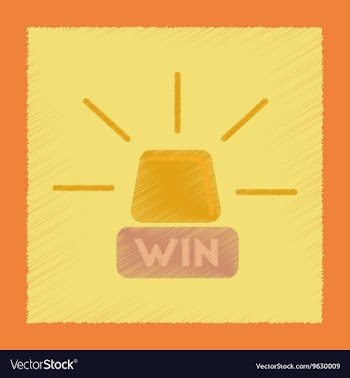 Flat shading style icon Win lamp vector image