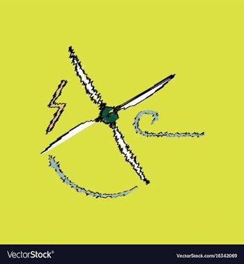 Flat shading style icon wind turbine vector image