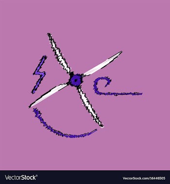 Flat shading style icon wind turbine vector image