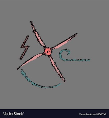 Flat shading style icon wind turbine vector image