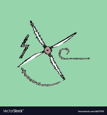 Flat shading style icon wind turbine vector image