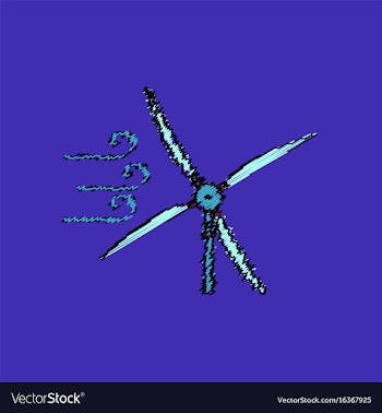 Flat shading style icon wind turbines vector image