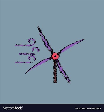 Flat shading style icon wind turbines vector image