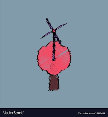 Flat shading style icon wind turbines vector image
