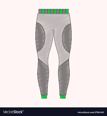 Flat shading style icon winter trousers vector image