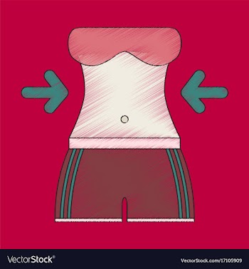 Flat shading style icon woman body diet vector image