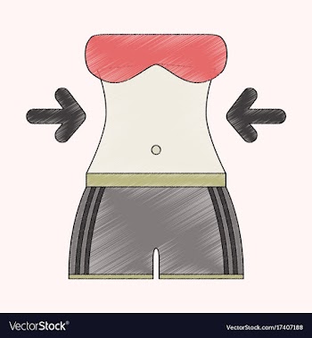 Flat shading style icon woman body diet vector image