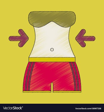 Flat shading style icon woman body diet vector image
