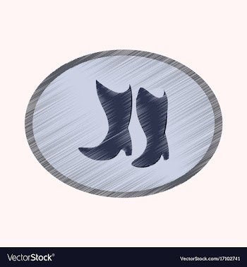 Flat shading style icon women boots with heels vector image