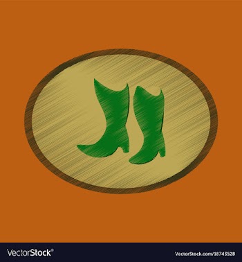 Flat shading style icon women boots with heels vector image