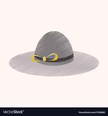 Flat shading style icon women hat vector image