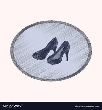 Flat shading style icon women high heel shoes vector image