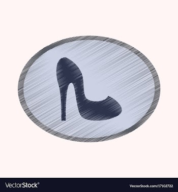 Flat shading style icon women high heel shoes vector image