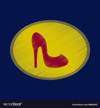 Flat shading style icon women high heel shoes vector image