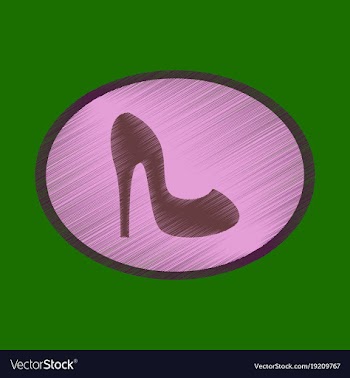 Flat shading style icon women high heel shoes vector image