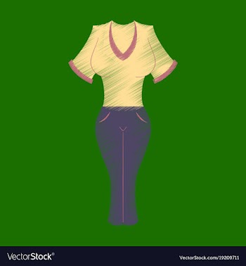 Flat shading style icon women pants and shirt vector image