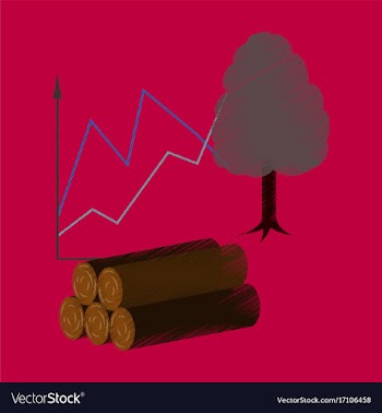 Flat shading style icon wood infographics vector image