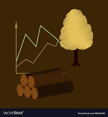 Flat shading style icon wood infographics vector image