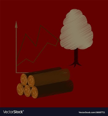 Flat shading style icon wood infographics vector image