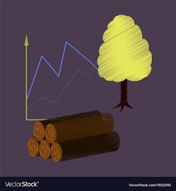 Flat shading style icon wood infographics vector image