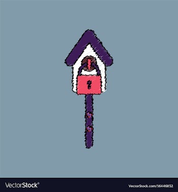 Flat shading style icon wooden pethouse vector image