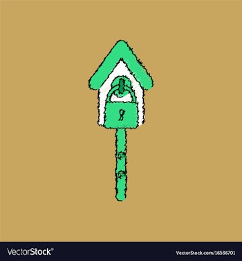 Flat shading style icon wooden pethouse vector image