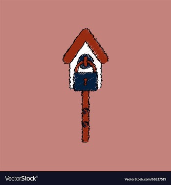 Flat shading style icon wooden pethouse vector image