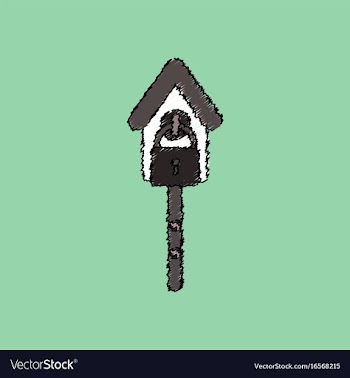 Flat shading style icon wooden pethouse vector image
