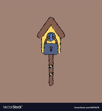 Flat shading style icon wooden pethouse vector image