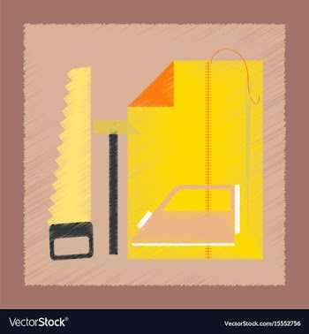 Flat shading style icon work lesson vector image