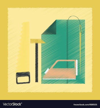 Flat shading style icon work lesson vector image