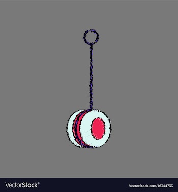Flat shading style icon yo yo toy vector image