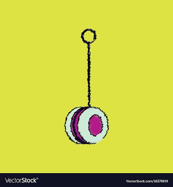 Flat shading style icon yo yo toy vector image