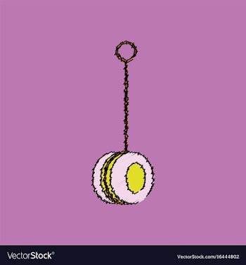 Flat shading style icon yo yo toy vector image
