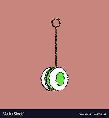 Flat shading style icon yo yo toy vector image