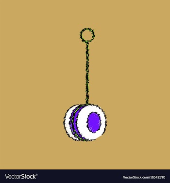 Flat shading style icon yo yo toy vector image