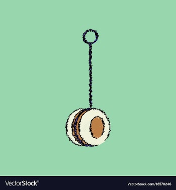 Flat shading style icon yo yo toy vector image