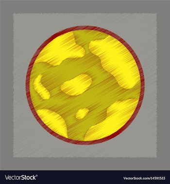 Flat shading style icons halloween full moon vector image