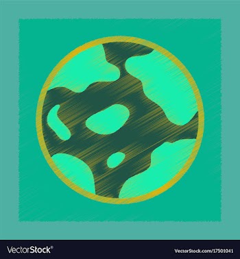 Flat shading style icons halloween full moon vector image