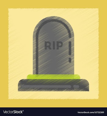 Flat shading style icons halloween grave vector image