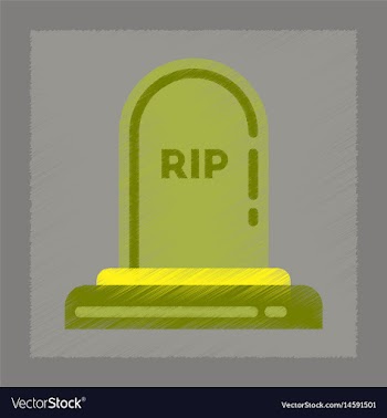 Flat shading style icons halloween grave vector image
