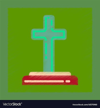 Flat shading style icons halloween grave vector image