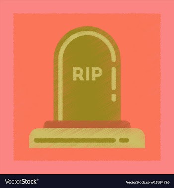 Flat shading style icons halloween grave vector image