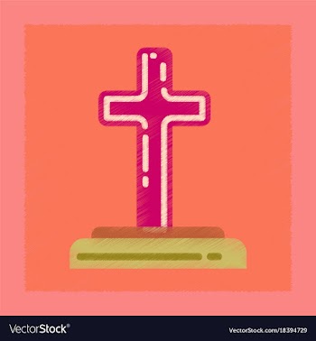 Flat shading style icons halloween grave vector image