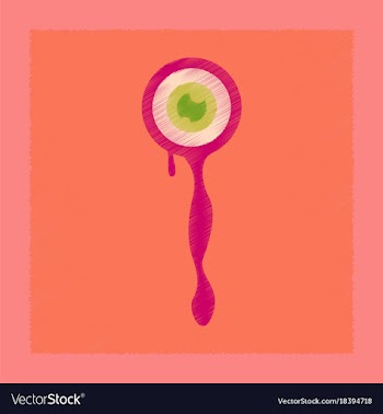 Flat shading style icons halloween zombie eyes vector image