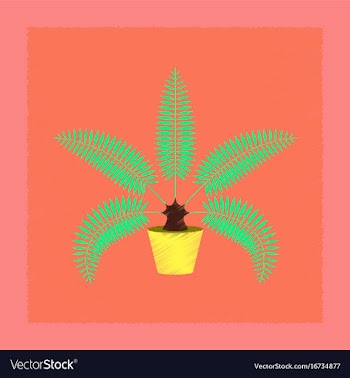 Flat shading style natural phoenix vector image