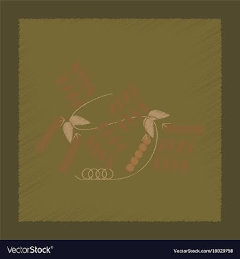 Flat shading style natural pisum vector image
