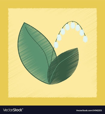Flat shading style plant convallaria vector image